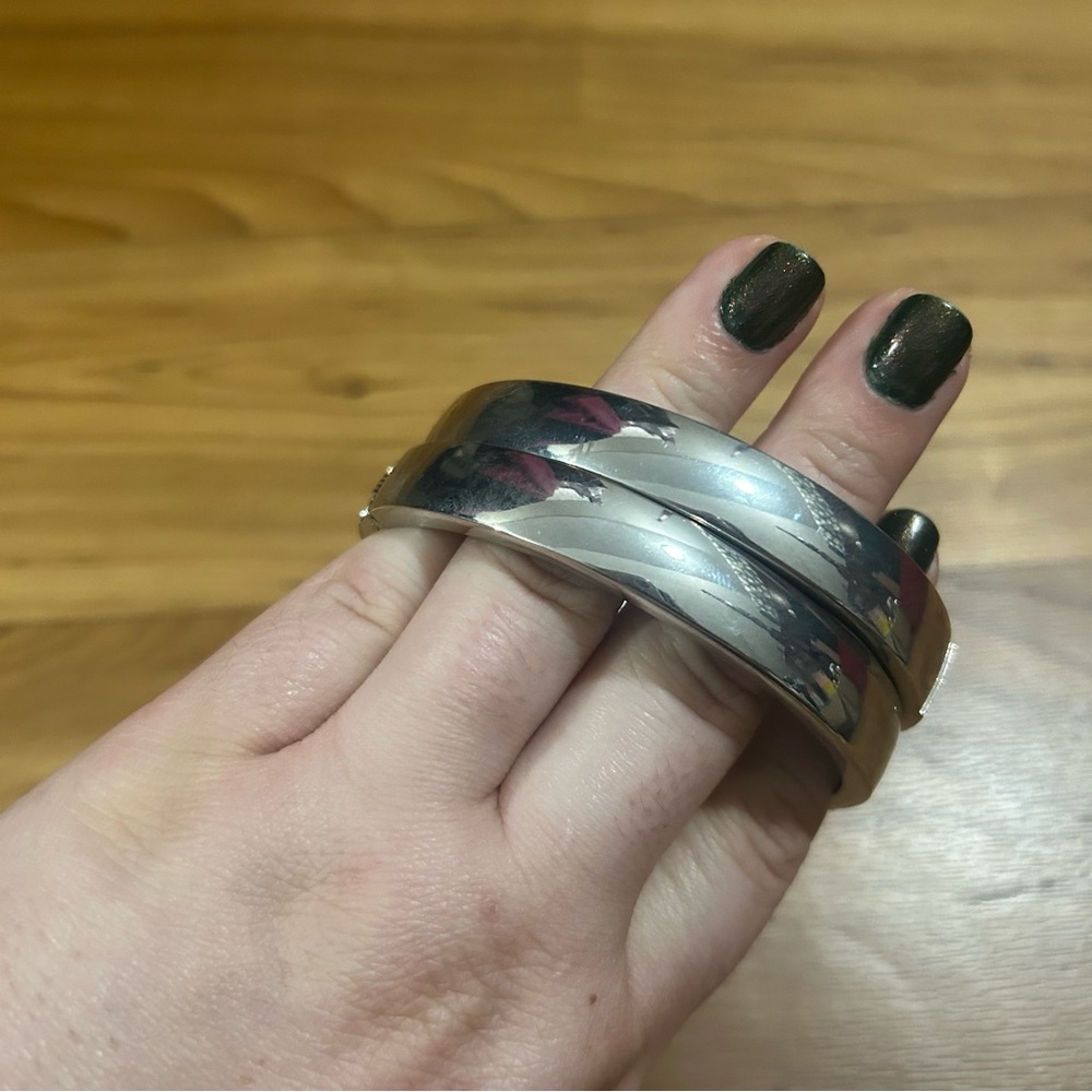 Sparkling Silver Rhinestone Plus Size Bracelets - Picture 4 of 4